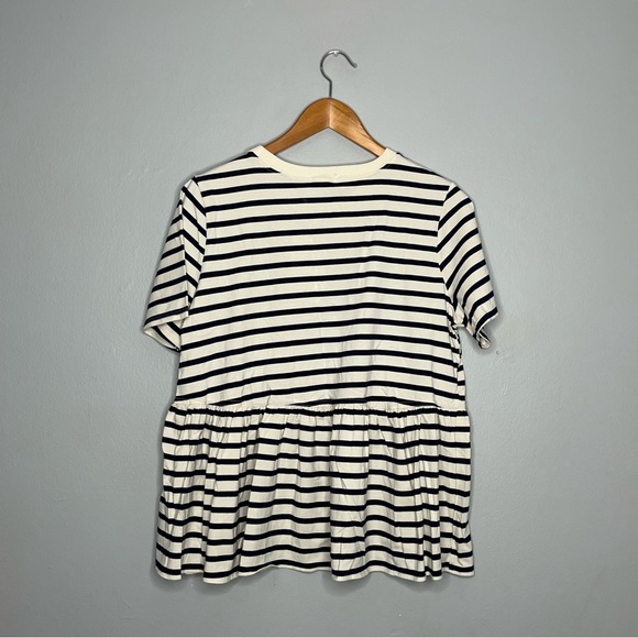 Zara Striped Peplum Top C - Picture 3 of 9